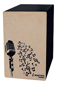 Cajon Microfonado Liverpool Master Elétrico Madeira