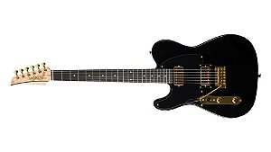 Guitarra Canhota Seizi Katana Kabuto Tl Black Gold Telecaster