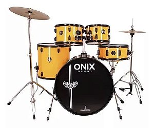 Bateria Acústica Onix Smart By Nagano Big Yellow Completa