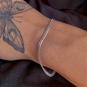 Pulseira de Prata Grumet Dupla 3.5mm