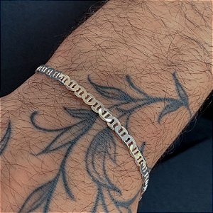 Pulseira de Prata Tampinha 4mm