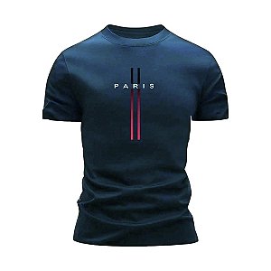 Camisa Paris Oversized Masculina Azul Marinho