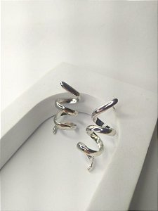 Brinco Grande Espiral Polido