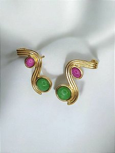 Brinco Pedra Natural