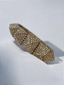 Bracelete Dourado Crajevado Triângulo