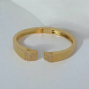 Bracelete Dourado Zircônia nas Pontas