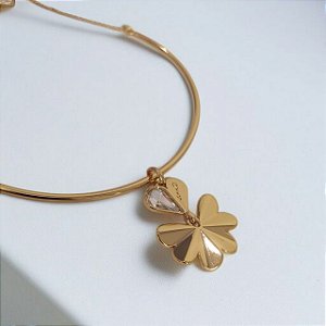 Colar Choker Trevo de Quatro Folhas