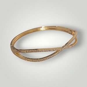 Bracelete em X Cravejado