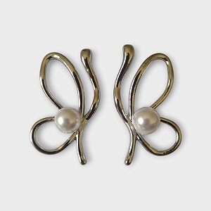 Brinco Borboleta Prata