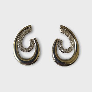 Brinco Prata com Tira em Zircônia