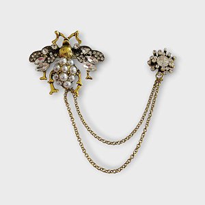 Broche Inseto Correntinha Dupla
