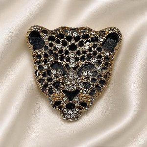 Broche Onça Cravejada