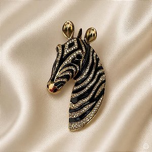 Broche Zebra Cravejada