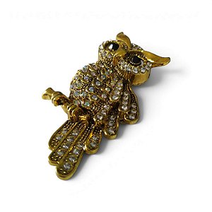 Broche Coruja Cravejada