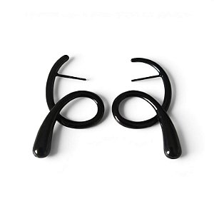Brinco Fluido Rodio Negro