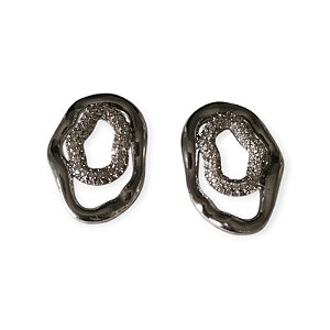 Brinco Orânico Camadas Cravejado