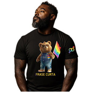 Camisa LGBT Urso Com Bandeira II
