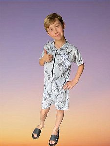 Pijama Menino Estampa Dino com Dino para Pintar
