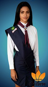 UNIFORME ADULTO FEMININO COMPLETO AVT / AVENTUREIROS -MANGA LONGA - EMBLEMAS COSTURADOS