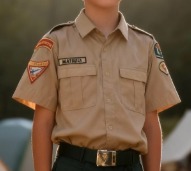 CAMISA SOCIAL JUVENIL MANGA CURTA para UNIFORME DE GALA dos DESBRAVADORES - COM ou SEM EMBLEMAS