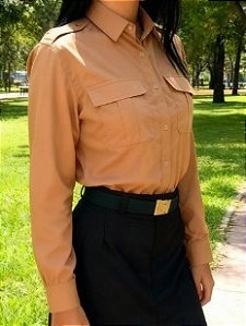 CAMISA SOCIAL JUVENIL para UNIFORME DE GALA dos DESBRAVADORES - MANGA LONGA - COM ou SEM EMBLEMAS