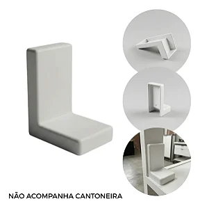 Capa Branca para Cantoneira de Fixação de Armário
