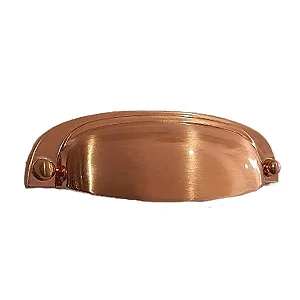 PUXADOR GRUPPA STILO 096mm COBRE ESCOVADO