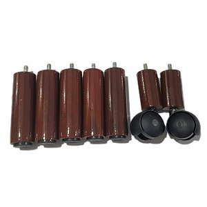 CONJUNTO PE DE MADEIRA 120 CAMA BOX CASAL MOGNO