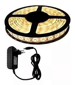 FITA LED AMARELO QUENTE C/ FONTE 5m