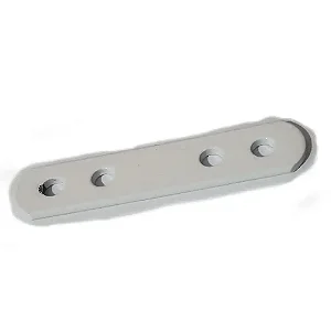 CHAPA RETA 3'' 4 FUROS BRANCA