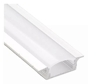 PERFIL LED PLASTICO EMBUTIR BRANCO 3M