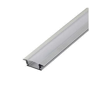 PERFIL LED PLASTICO EMBUTIR CINZA 3M