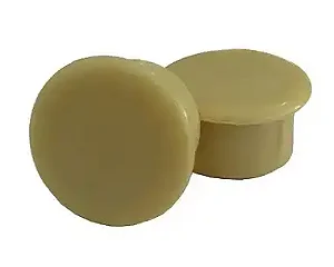 TAPA FURO 10MM MARFIM AMARELO C/ 100 PÇS
