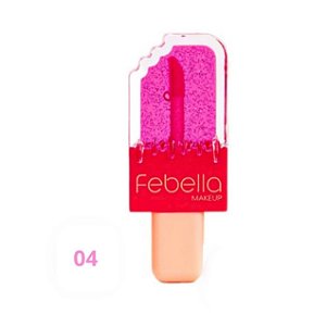 ￼Lip Gloss Brilho Labial com Gliter formato de picole Febella