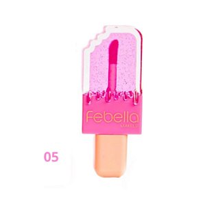 ￼Lip Gloss Brilho Labial com Gliter formato de picole Febella