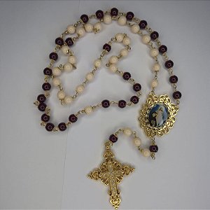 Terço Jesus Misericordioso (Pedra Murano)