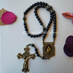 Terço São José Patrono da Igreja (Pedra Ágata)