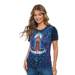 Baby Look Nossa Senhora Aparecida DV12437 / AZUL MARINHO