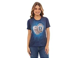 Baby Look Medalha da Graça DV12677 / AZUL MARINHO