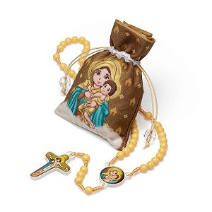 Terço Infantil Mãe Rainha c/ Saquinho