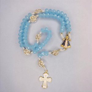 Terço Infantil Nossa Senhora Aparecida (Cristal)