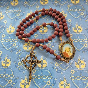Terço São João Paulo II (Emborrachado)