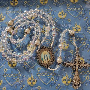 Terço de Noiva Nossa Senhora das Graças (Cristal)