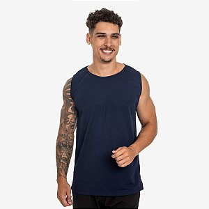 Camiseta Regata Esportiva Dry Fit Masculina - Marinho