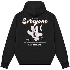 Blusão Blusa de Moletom Canguru Streetwear - Hello Everyone
