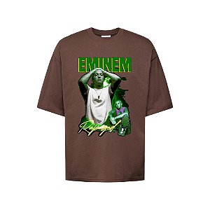 Camiseta Oversized Streetwear Masculina Bootleg - Eminem Rap God
