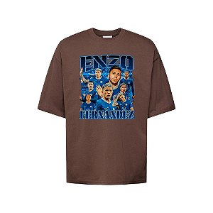 Camiseta Oversized Streetwear Masculina Bootleg - Enzo Fernandez