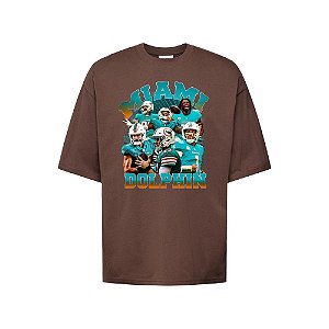 Camiseta Oversized Streetwear Masculina Bootleg - Miami Dolphins