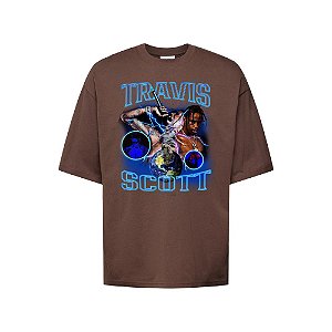 Camiseta Oversized Streetwear Masculina Bootleg - Travis Scott