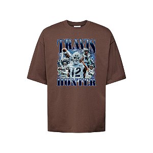 Camiseta Oversized Streetwear Masculina Bootleg -Travis Hunter